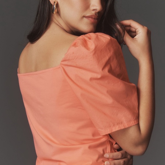 Anthropologie Puff-Sleeve Wrap Top - Picture 6 of 12